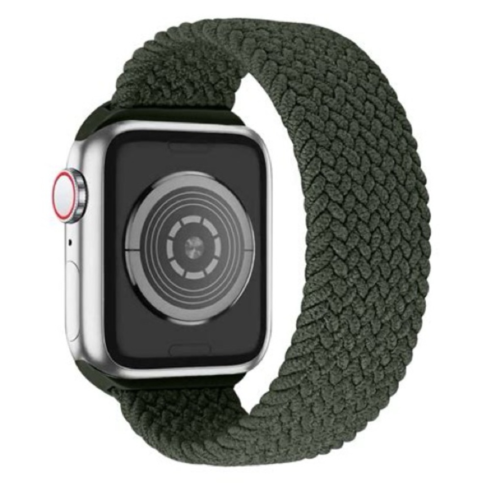 EUC Genuine Apple Watch Braided Solo Loop Band 38 40 41 42mm Army Olive Size 5